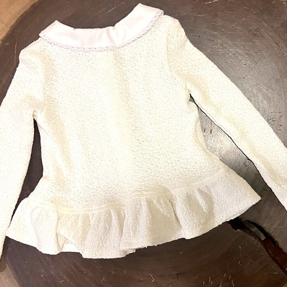 Persnickety Toddler Girls 5T Off White Girls Cardigan - Picture 2 of 4